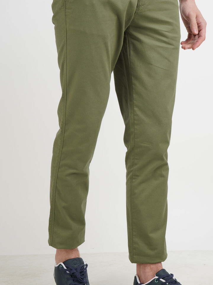 Slim fit twill trousers image number 2